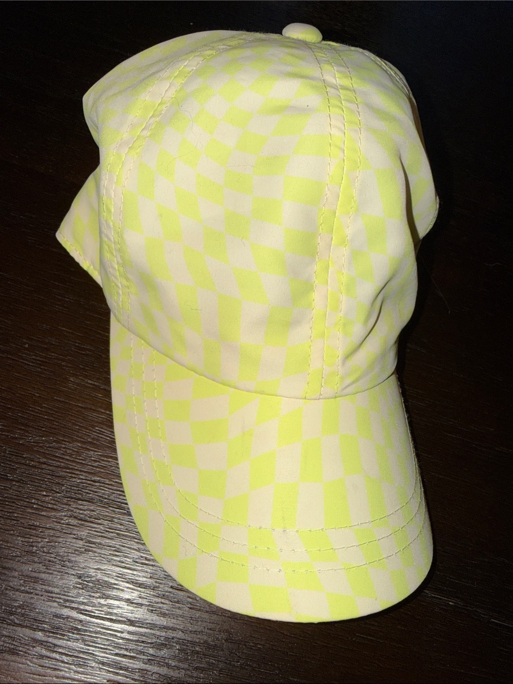 wild fable Neon Yellow and White Checkered Baseball Cap